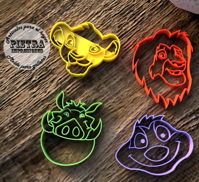 MOLDE CORTANTE PARA GALLETAS FONDANT EL REY LEON