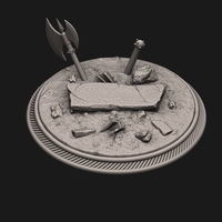 Small custom rubble  Base for miniatures - Figures version 01 3D Printing 233210