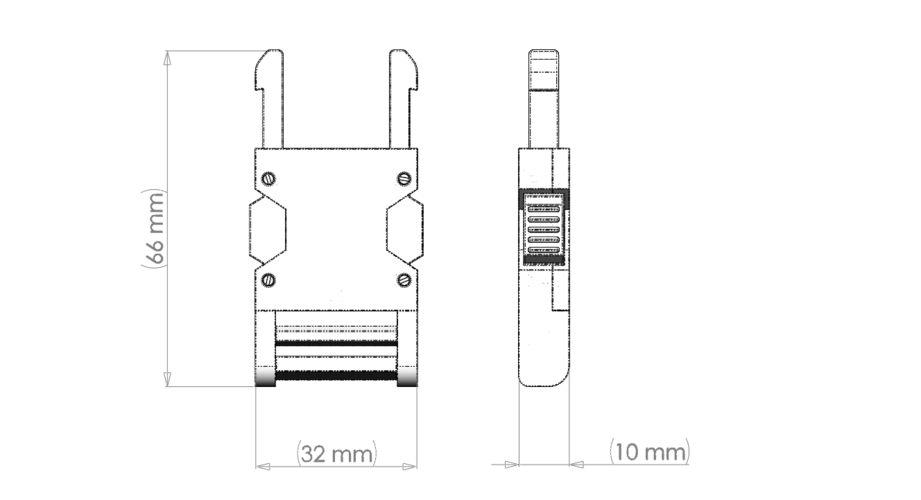 Universal Buckle (male head) 3D Print 233228