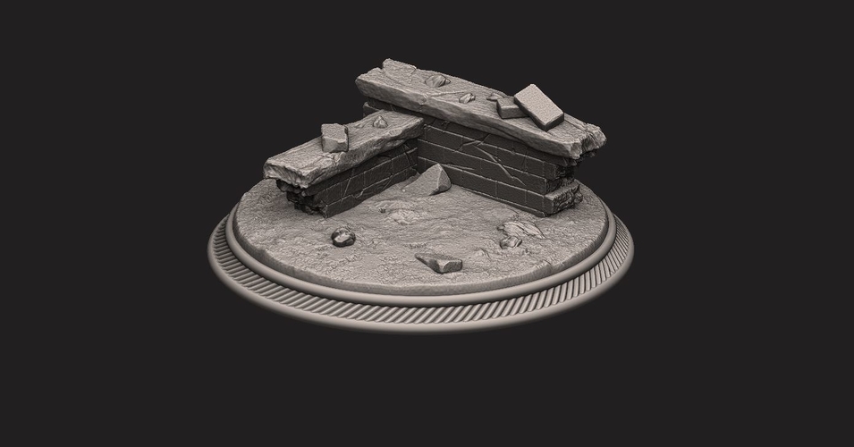 custome rubble Base for miniatures - Figures - version 02