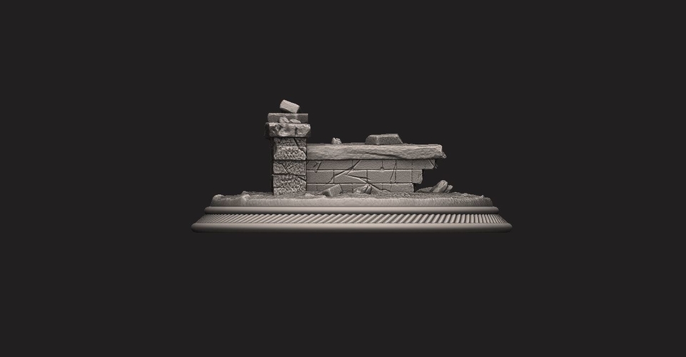custome rubble Base for miniatures - Figures - version 02 3D Print 233232
