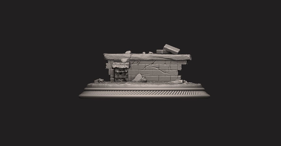 custome rubble Base for miniatures - Figures - version 02 3D Print 233234