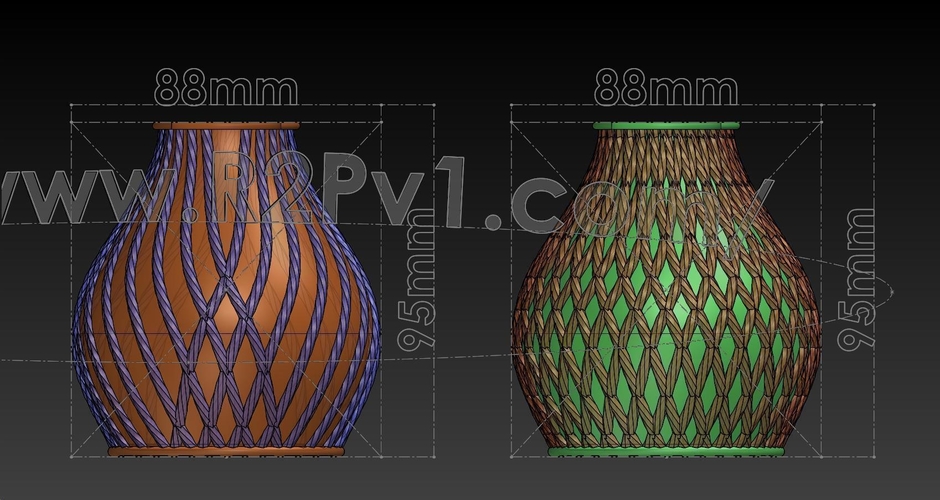 Vase#461 & Vase#462 3D Print 233293