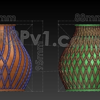 Small Vase#461 & Vase#462 3D Printing 233293