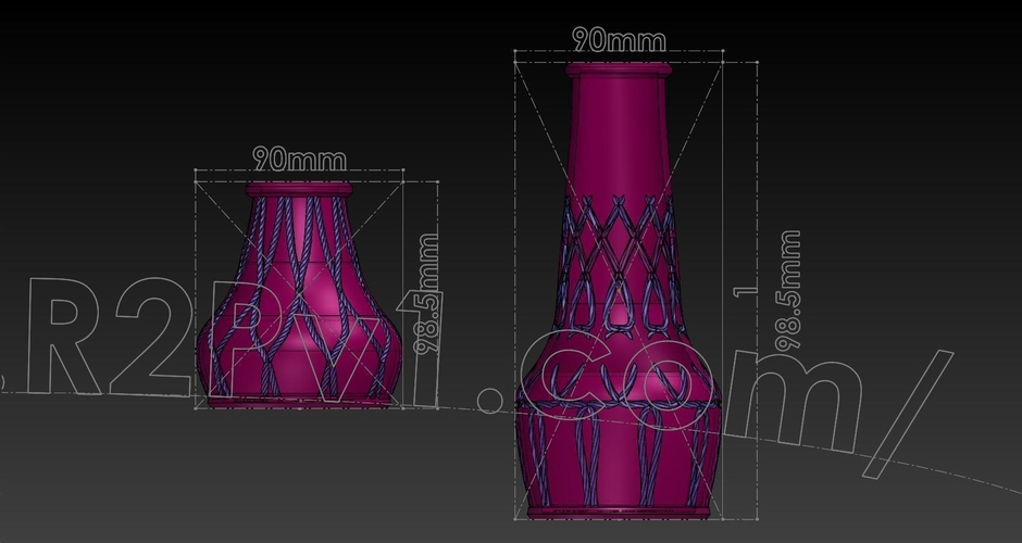 Vase#463 & Vase#464 3D Print 233337
