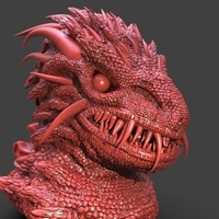 Small Kaiju Bust 3D Printing 233375