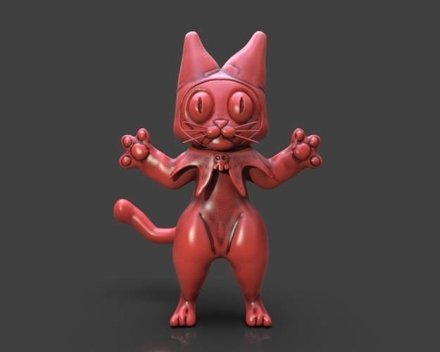 Hood Cat 3D Print 233436