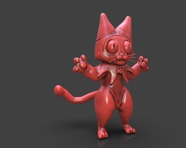 Hood Cat 3D Print 233442