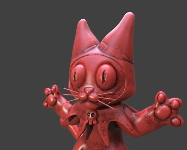 Hood Cat 3D Print 233444