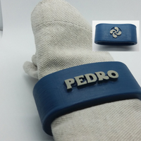 PEDRO 3D Napkin Ring with lauburu - Thumbnail 1