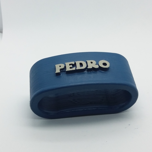 PEDRO 3D Napkin Ring with lauburu 3D Print 233456