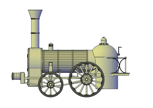 1836 Bury passenger locomotive light version