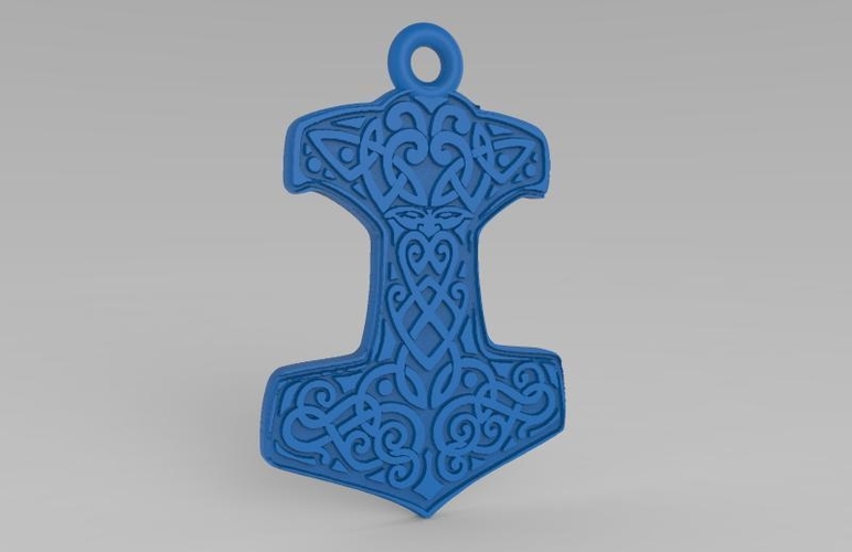 Thor´s hammer keychain 3D Print 233578