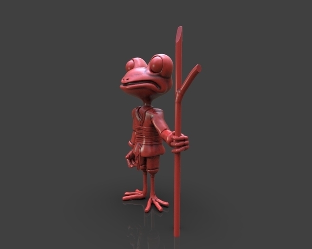 Stylized Frog Ninja 3D Print 233669