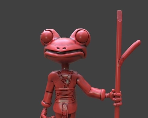 Stylized Frog Ninja 3D Print 233675