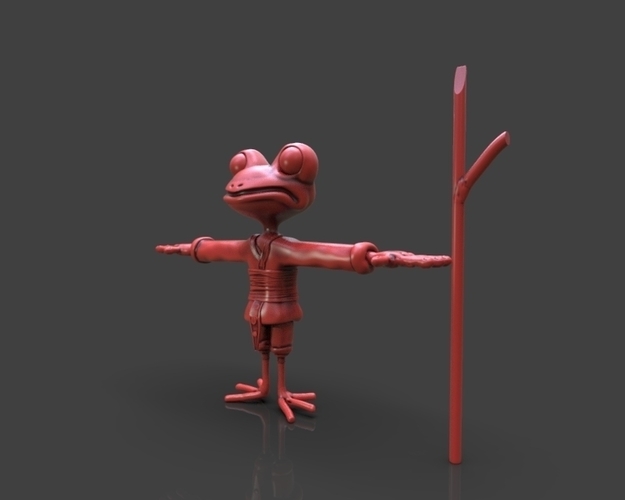 Stylized Frog Ninja 3D Print 233677