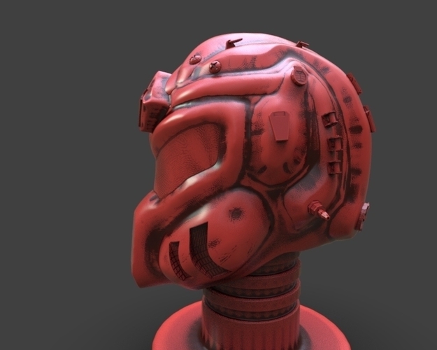 Sci-Fi Soldier Helmet 3D Print 233728