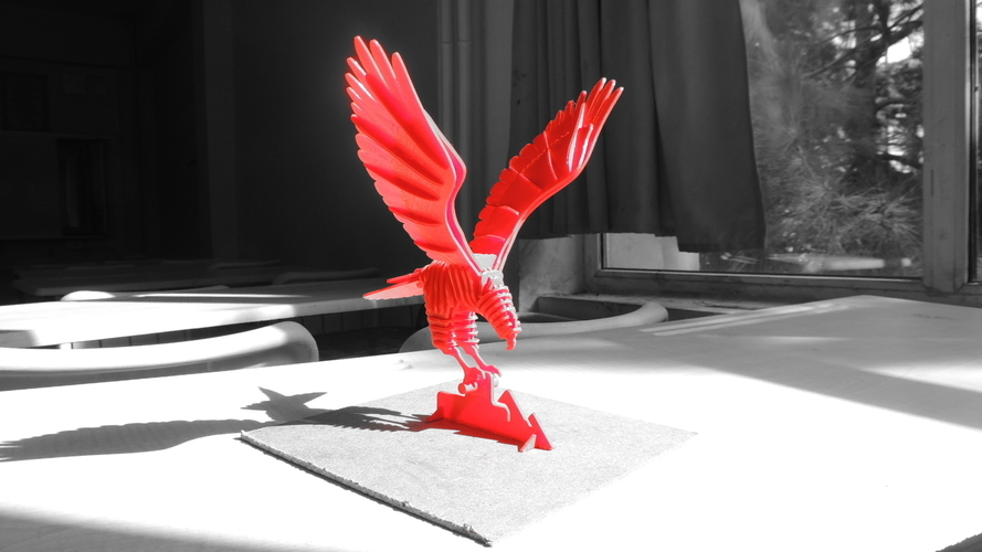 3D PUZZLE : RED EAGLE 3D Print 233755