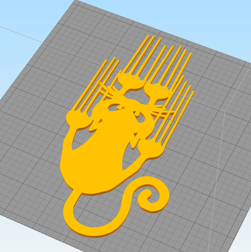 Slipping cat for wall decoration 3D Print 233913