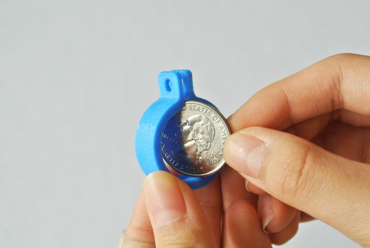 Quarter coin holder 3D Print 23423