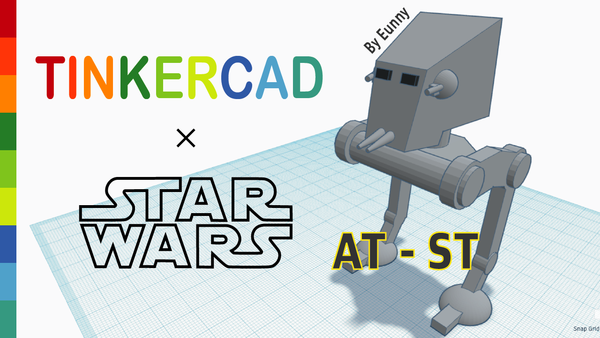 Simple AT-ST with Tinkercad