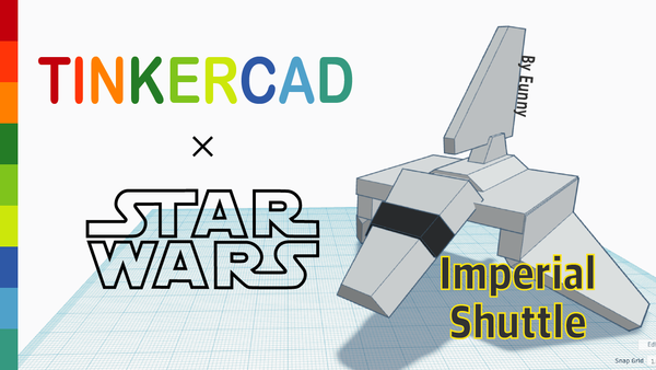Simple Imperial Shuttle with Tinkercad