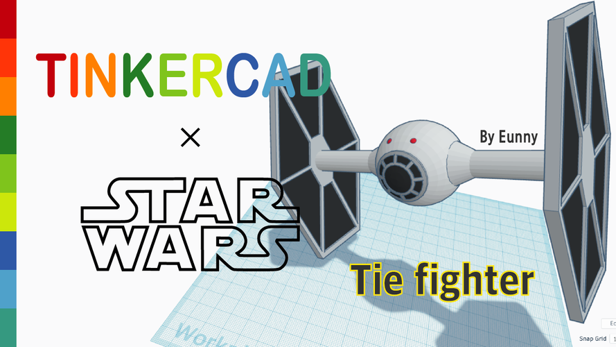 Simple Tie Fighter with Tinkercad 3D Print 234240