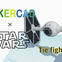 Simple Tie Fighter with Tinkercad - Thumbnail 1