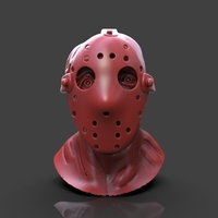 Small ​Jason Voorhes Bust 3D Printing 234260