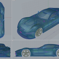 Small Mercedes Benz Vision GT 1:32 Slot Car 85mm wheelbase 3D Printing 234281