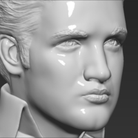 Elvis Presley bust 3D printing ready stl obj - Thumbnail 11