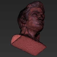 Elvis Presley bust 3D printing ready stl obj - Thumbnail 17