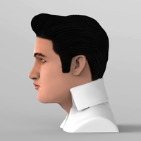 Elvis Presley bust ready for full color 3D printing - Thumbnail 3
