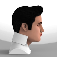 Elvis Presley bust ready for full color 3D printing - Thumbnail 5
