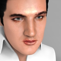 Elvis Presley bust ready for full color 3D printing - Thumbnail 9