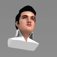 Elvis Presley bust ready for full color 3D printing - Thumbnail 10