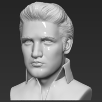 Elvis Presley bust ready for full color 3D printing - Thumbnail 12