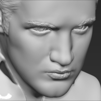 Elvis Presley bust ready for full color 3D printing - Thumbnail 17