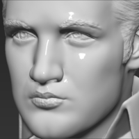Elvis Presley bust ready for full color 3D printing - Thumbnail 19