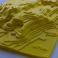 Small Serra da Estrela 3D printed Contour Map 3D Printing 234457