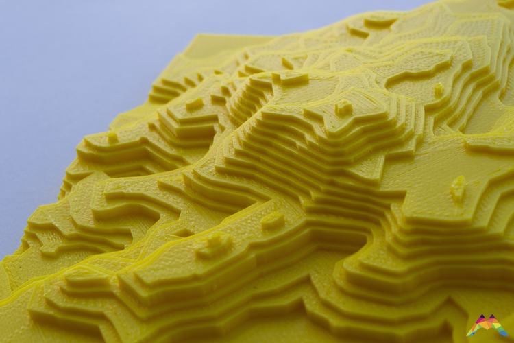 Serra da Estrela 3D printed Contour Map 3D Print 234458