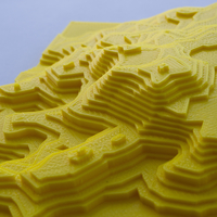 Serra da Estrela 3D printed Contour Map - Thumbnail 2