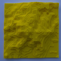 Serra da Estrela 3D printed Contour Map - Thumbnail 4