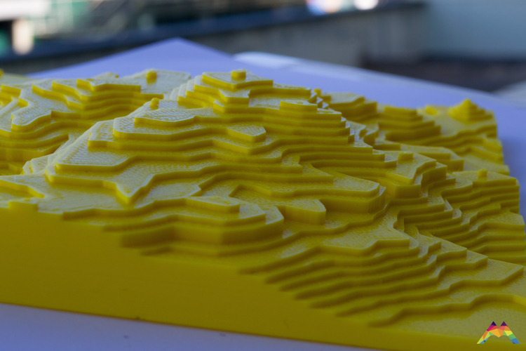 Serra da Estrela 3D printed Contour Map 3D Print 234461
