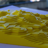 Serra da Estrela 3D printed Contour Map - Thumbnail 5