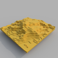 Serra da Estrela 3D printed Contour Map - Thumbnail 6