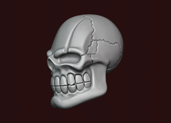 Skull stylized 3D Print 234467