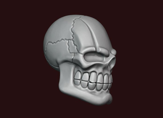 Skull stylized 3D Print 234471