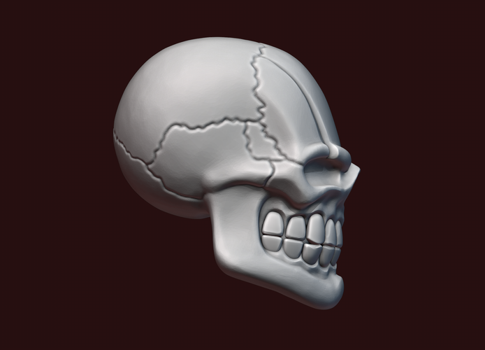 Skull stylized 3D Print 234476