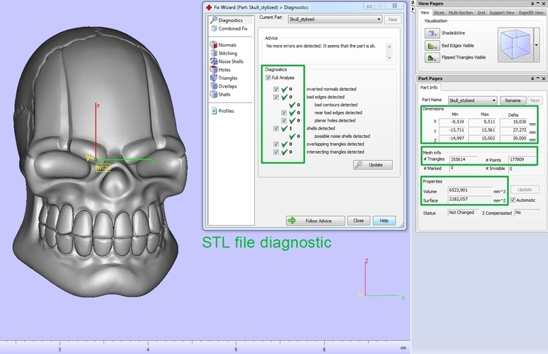 Skull stylized 3D Print 234483